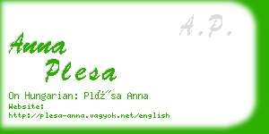 anna plesa business card